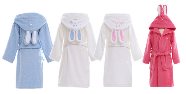 Peignoir à capuche pour enfant en coton mignon1 (1)