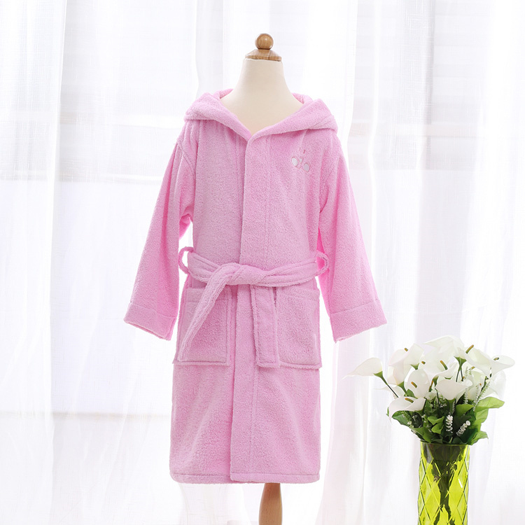 Jubah mandi hood kanggo anak katun cute1 (5)